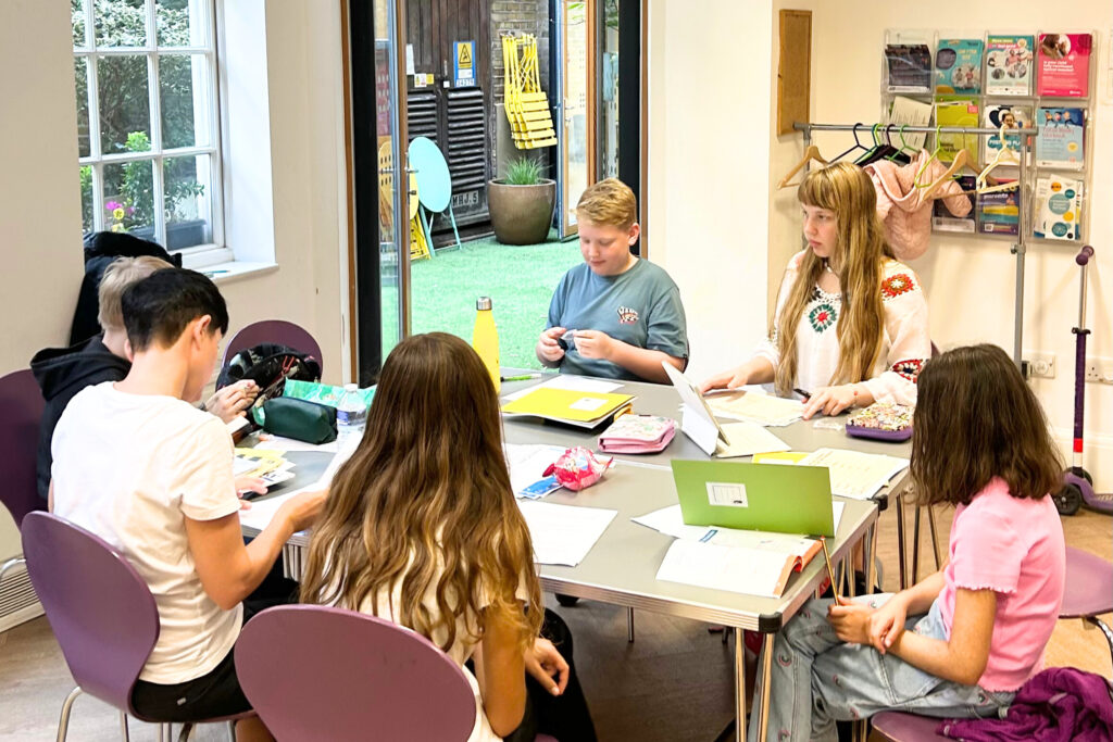 Students in Slovak School London - exam preparation